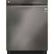 LG - 24" Front-Control Built-In Smart Wifi-Enabled Dishwasher with Stainless Steel Tub, Quadwash, and 3rd Rack - Black Stainless Steel-Front_Standard