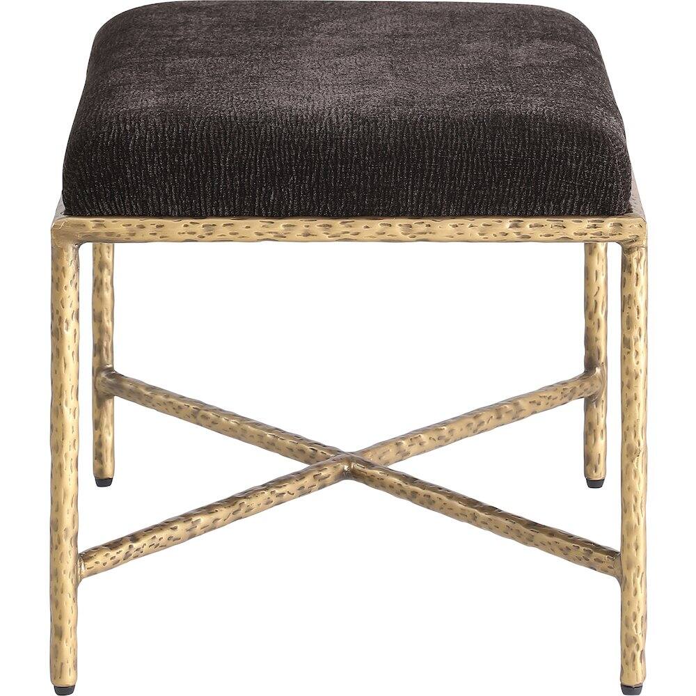 Alt View 3. Meridian Furniture - Valley Brown Chenille Fabric Bench - Brown.