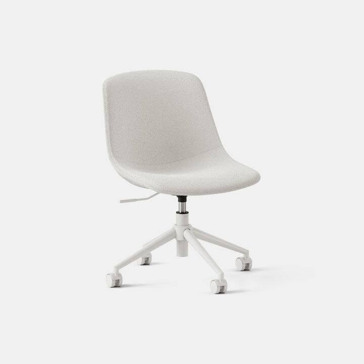 Angle. Branch Furniture - Branch Gather Swivel Chair – Adjustable Height, 360° Swivel, Cushioned Seat, Modern Home Office Desk Chair - Ivory.