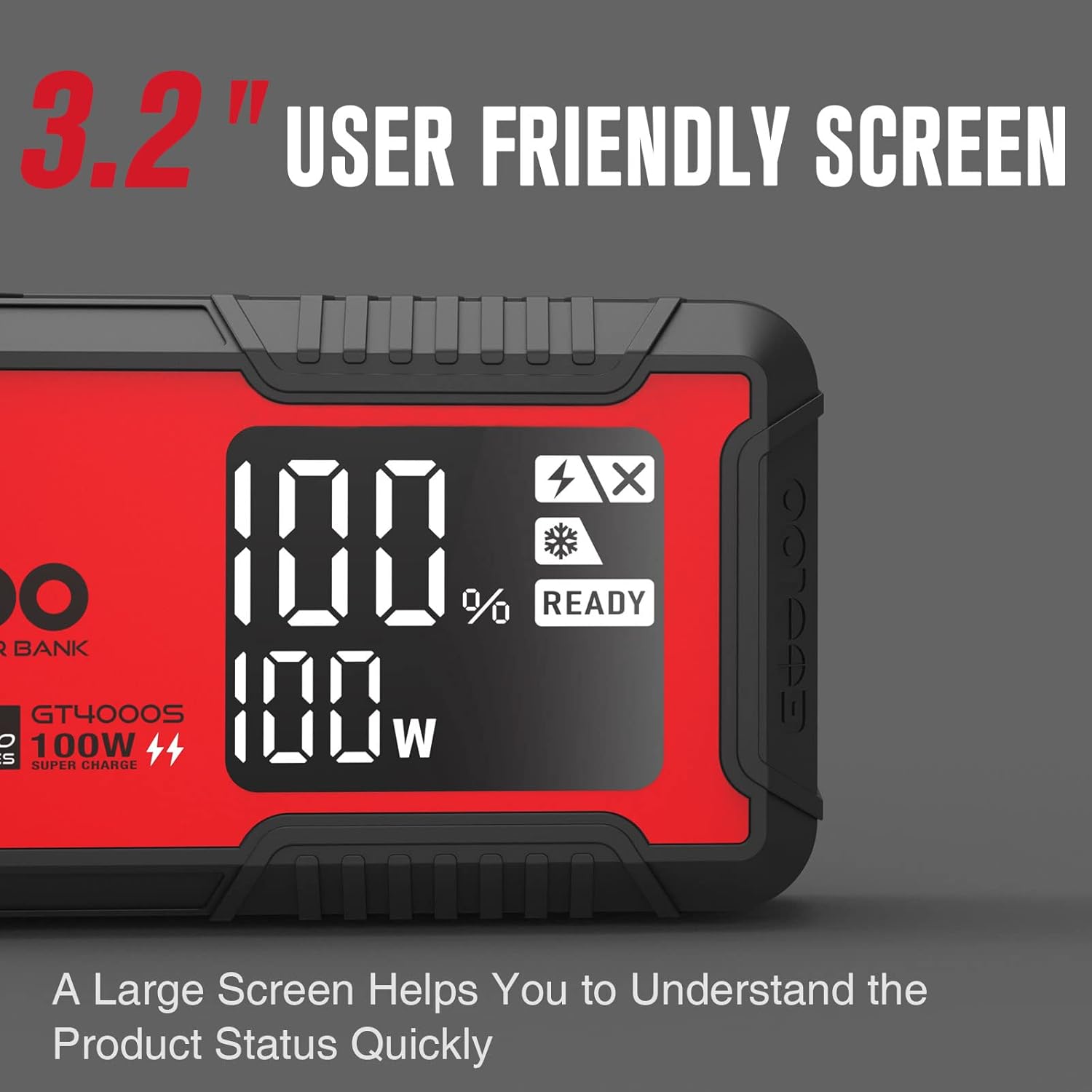 3.2" USER FRIENDLY SCREEN

A Large Screen Helps You to Understand the Product Status Quickly