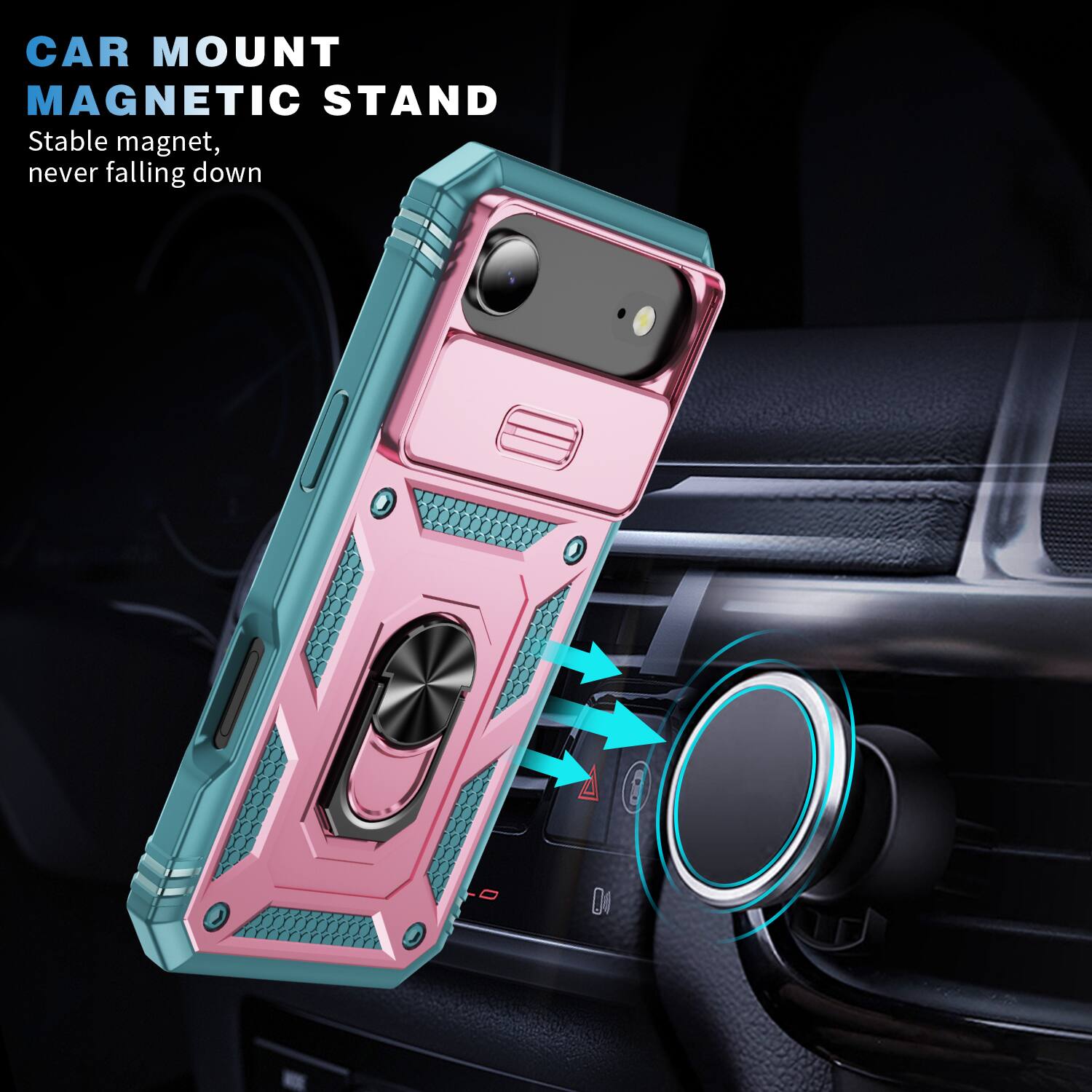 CAR MOUNT MAGNETIC STAND  
Stable magnet, never falling down