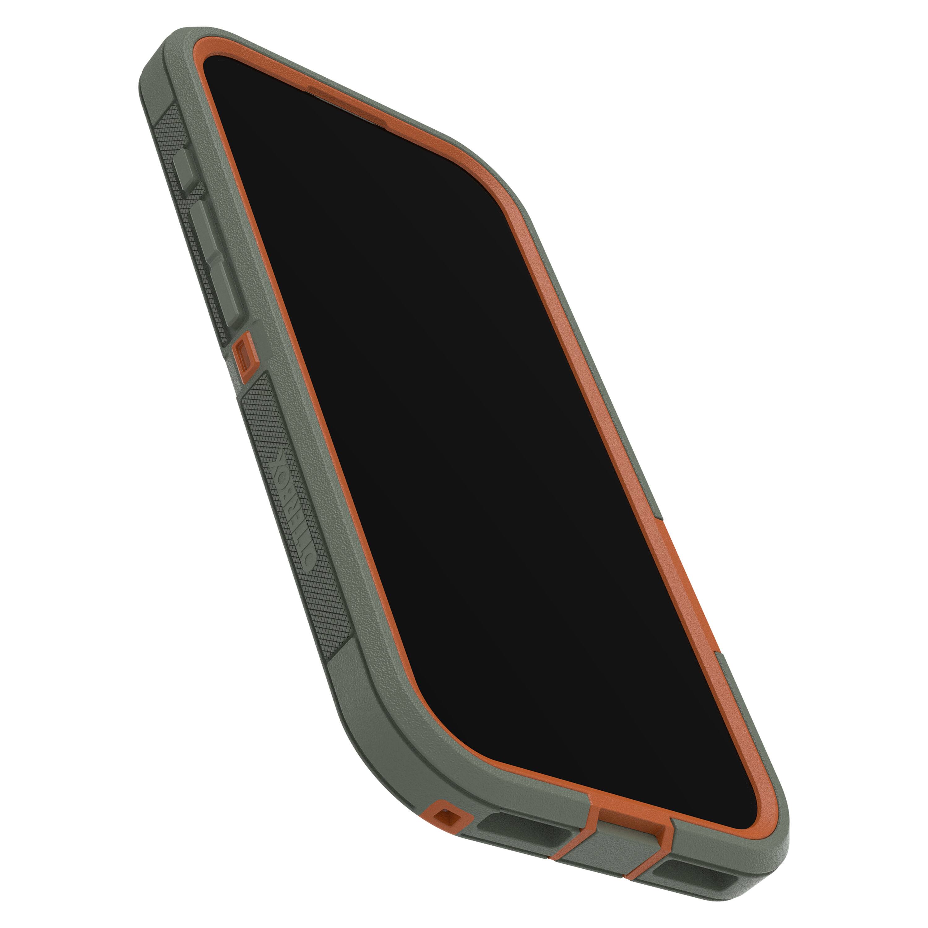 Left. OtterBox - Defender Series Pro XT Hard Shell for Apple iPhone 17 - Green.