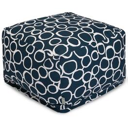Majestic Home - Ottoman Pouf Fusion Navy - Blue