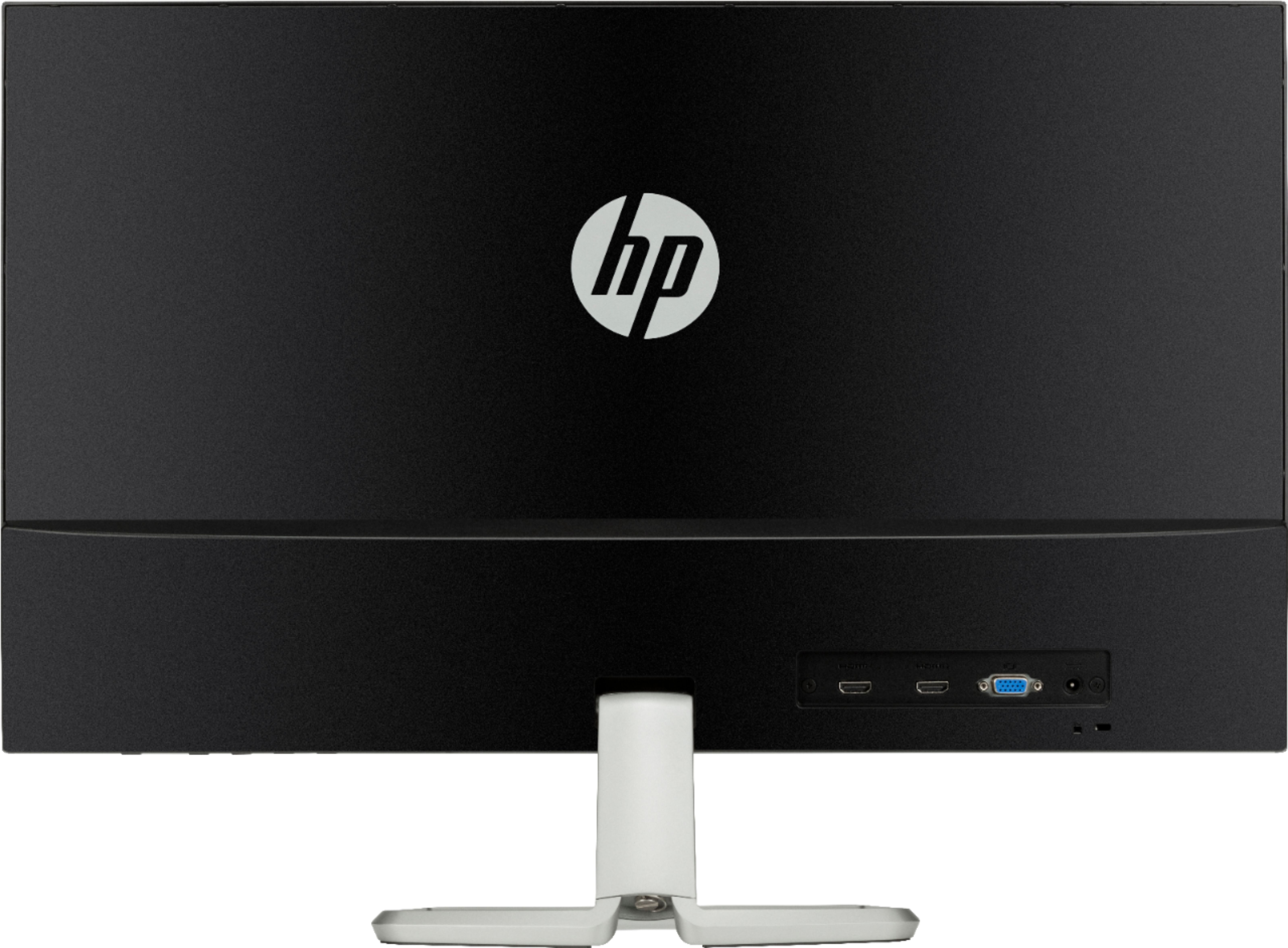Back View: HP - 27" IPS LED FHD FreeSync Monitor (HDMI, VGA) - Natural Silver