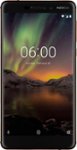 Front Zoom. Nokia - 6.1 with 32GB Memory Cell Phone (Unlocked) - Copper Black.