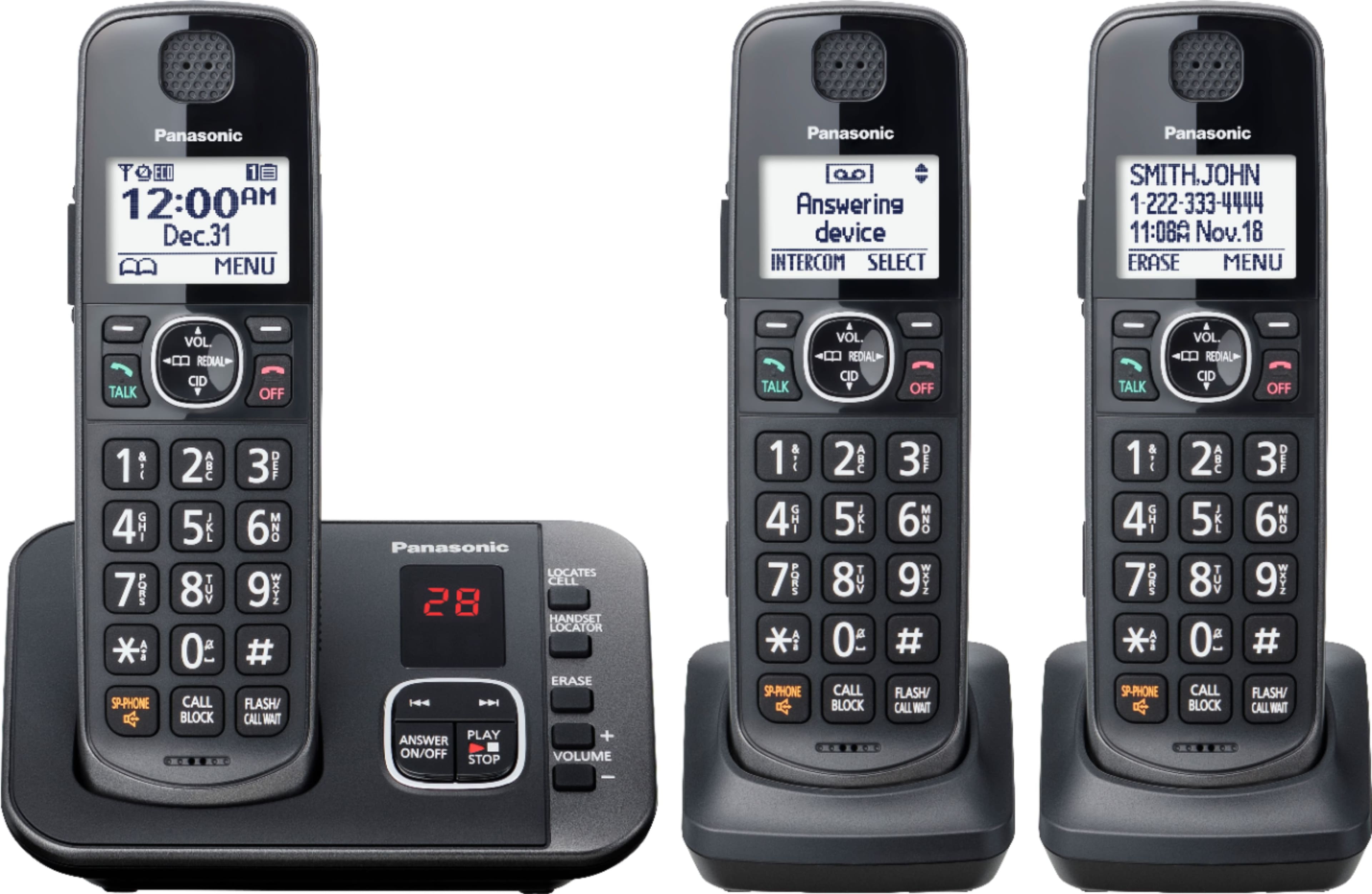 Panasonic KX-TGE633M DECT 6.0 Expandable Cordless Phone