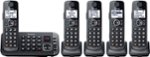 Panasonic - KX-TGE645M DECT 6.0 Expandable Cordless Phone System with Digital Answering System - Metallic Black