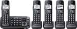 Angle. Panasonic - KX-TGE645M DECT 6.0 Expandable Cordless Phone System with Digital Answering System - Metallic Black.
