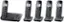 Left. Panasonic - KX-TGE645M DECT 6.0 Expandable Cordless Phone System with Digital Answering System - Metallic Black.