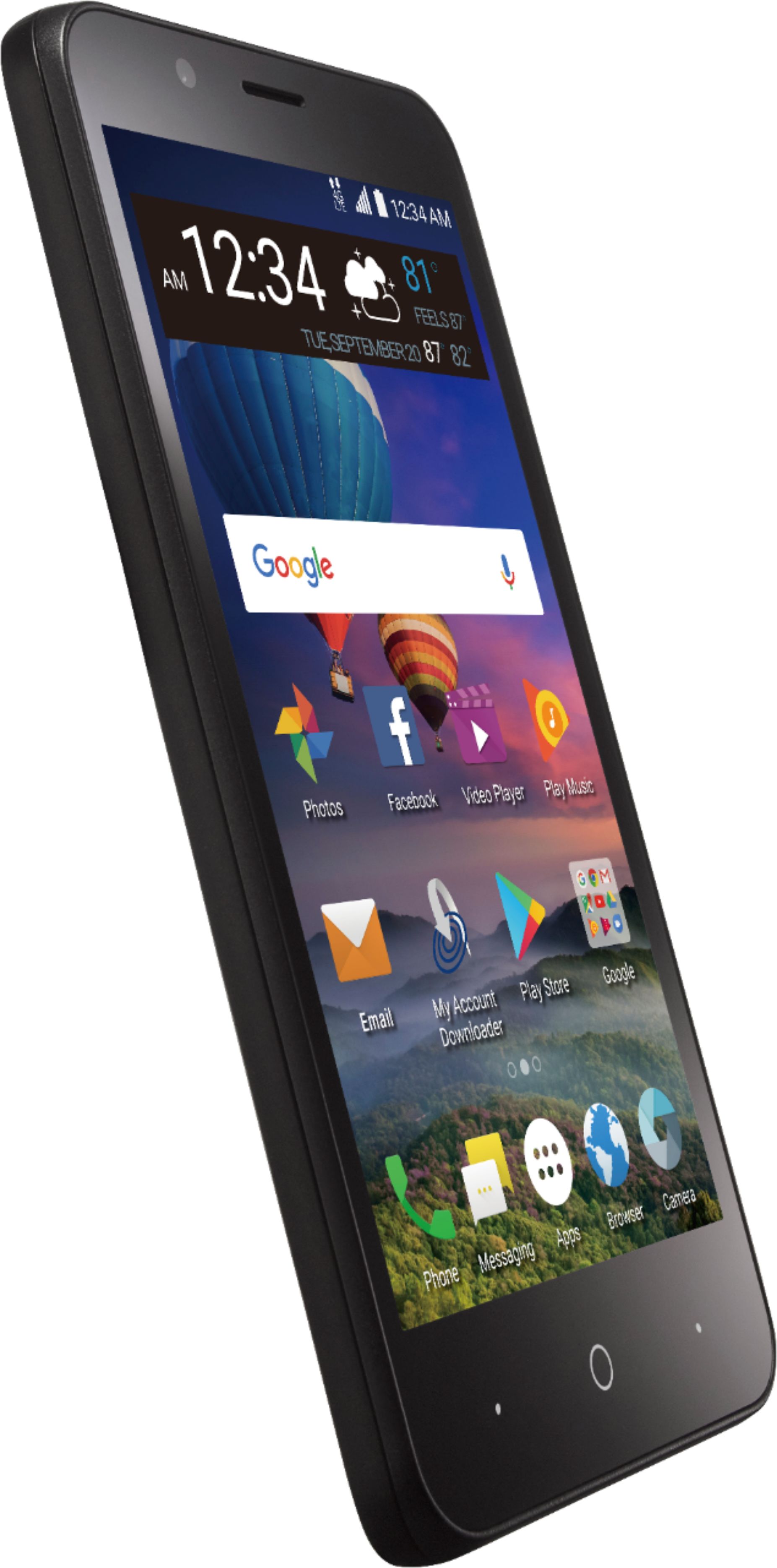 Best Buy: Simple Mobile ZTE ZFIVE G Z557BL 4G LTE with 16GB Memory