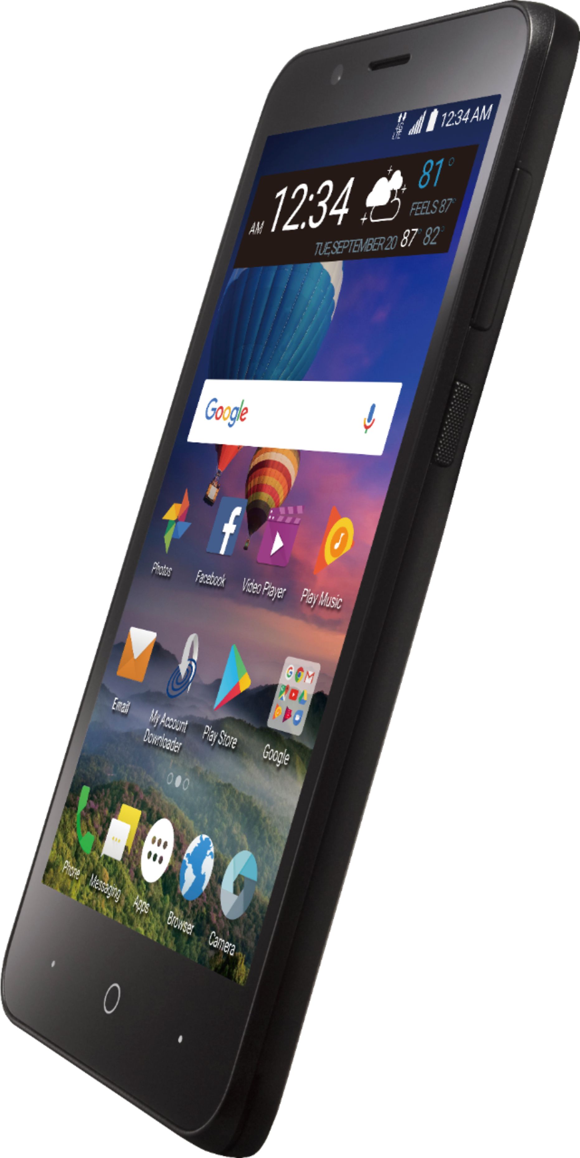 Best Buy: Simple Mobile ZTE ZFIVE G Z557BL 4G LTE with 16GB Memory