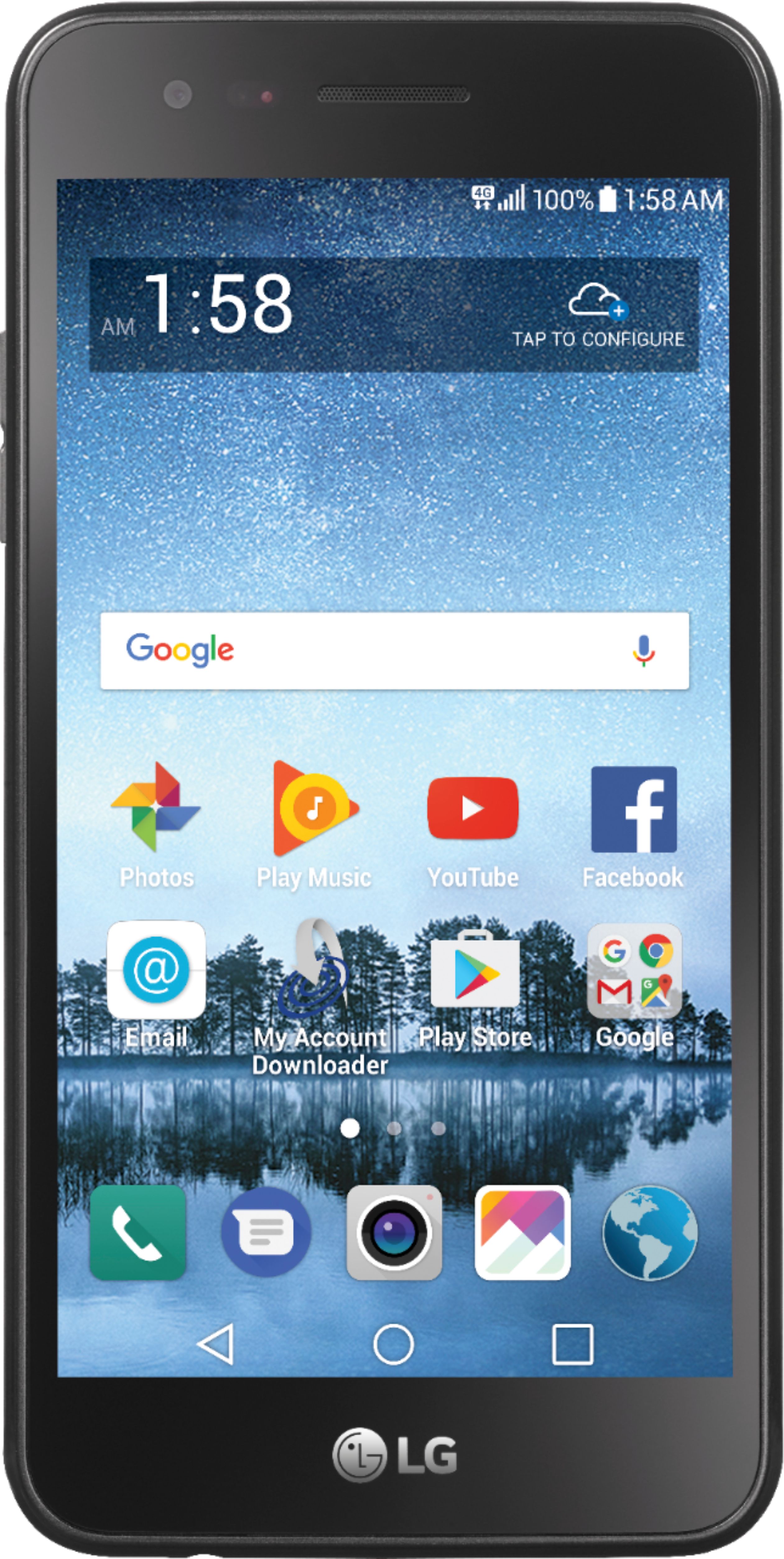 LG Rebel 3 LTE L158vl Black Tracfone Prepaid 16 for sale online