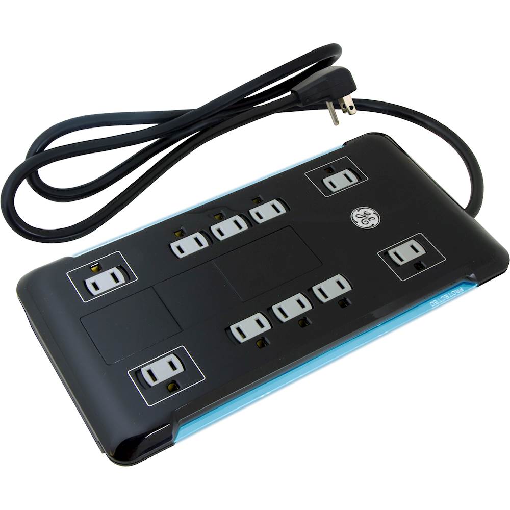 Best Buy: GE UltraPro 10-Outlet/2-USB Surge Protector Black 32646