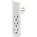 Alt View 12. GE - Pro 6-Outlet Swivel Wall Tap Surge Protector - White.