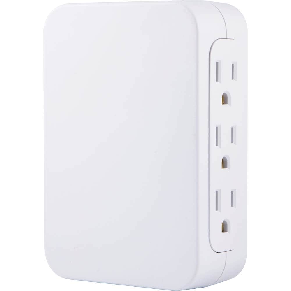 GE 6 Oultet Home Theater Wall-Mounted Low Profile Surge Protector