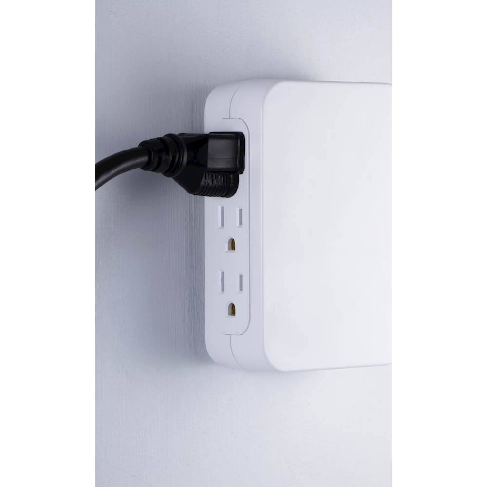 GE 6 Oultet Home Theater Wall-Mounted Low Profile Surge Protector