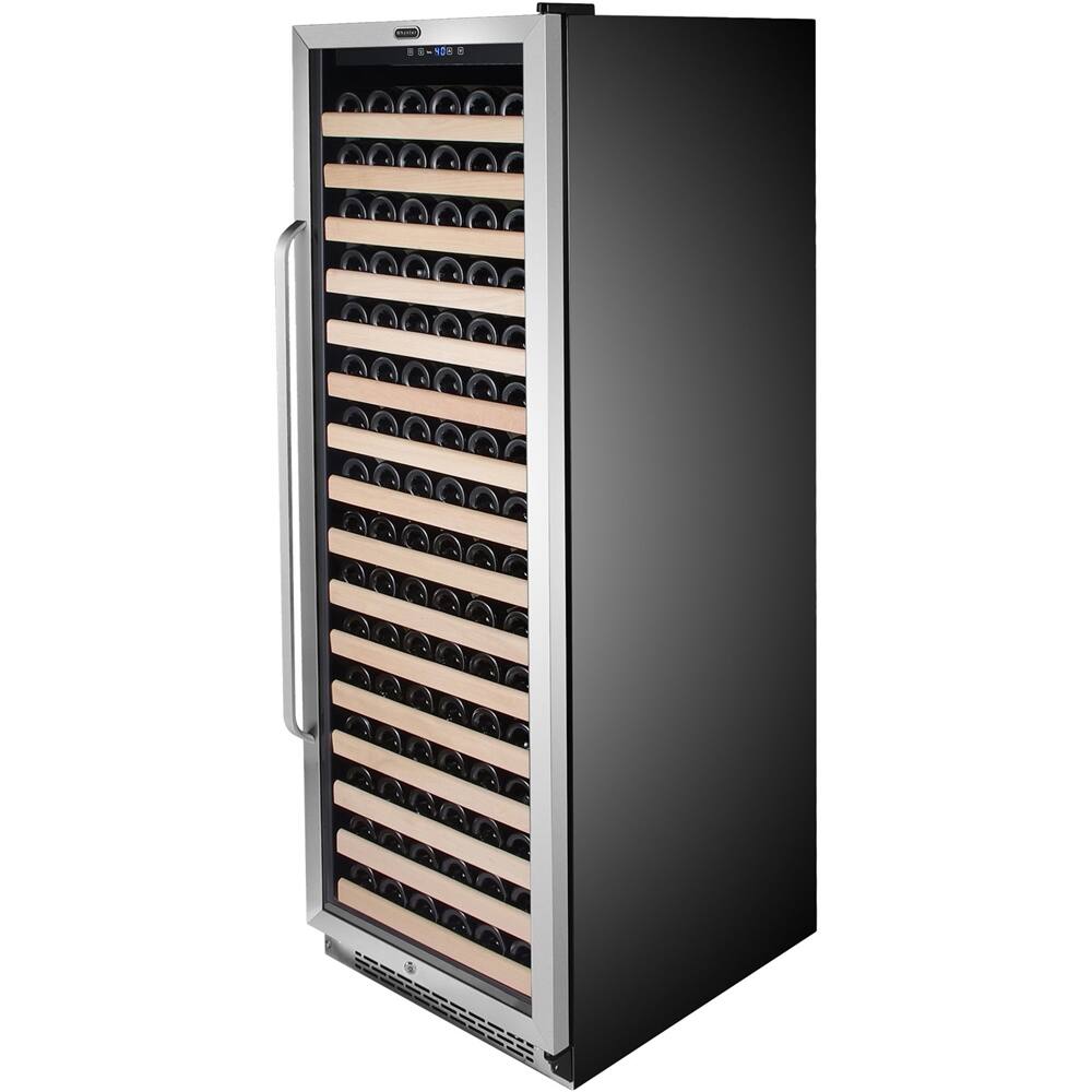 Left View: Whynter - 166-Bottle Wine Cooler - Stainless Steel