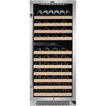 Whynter - 92-Bottle Dual Zone Wine Cooler - Stainless steel - Front_Standard