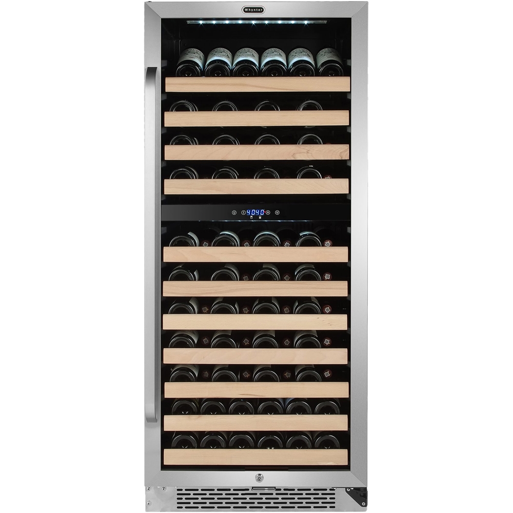 Whynter - 92-Bottle Dual Zone Wine Cooler - Stainless steel