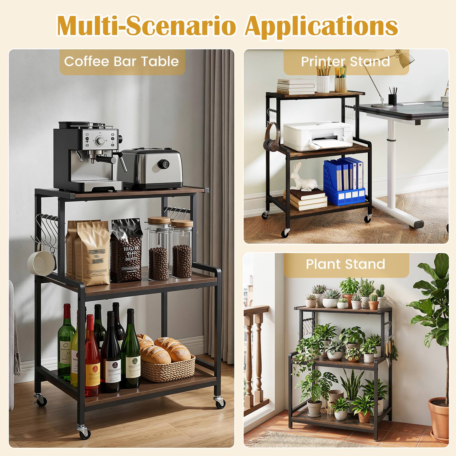 Multi-Scenario Applications

Coffee Bar Table

Printer Stand

Plant Stand
