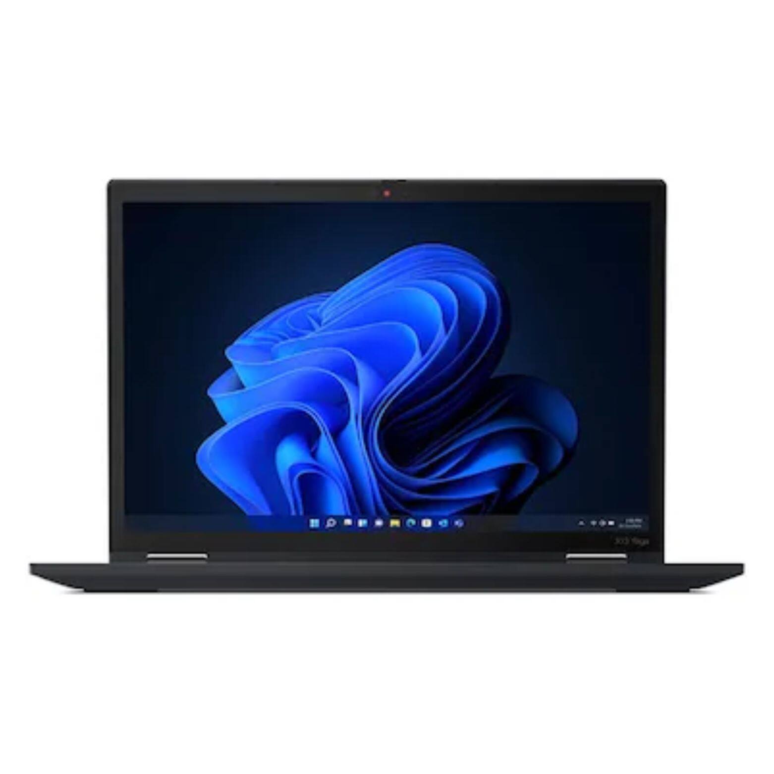 Front. Lenovo - ThinkPad X13 Yoga Gen 3 13.3" WUXGA Touch Intel Core i5-1245U 1.60 GHz up to 4.40 GHz 16GB 256 GB SSD Windows 11 Pro - Black.