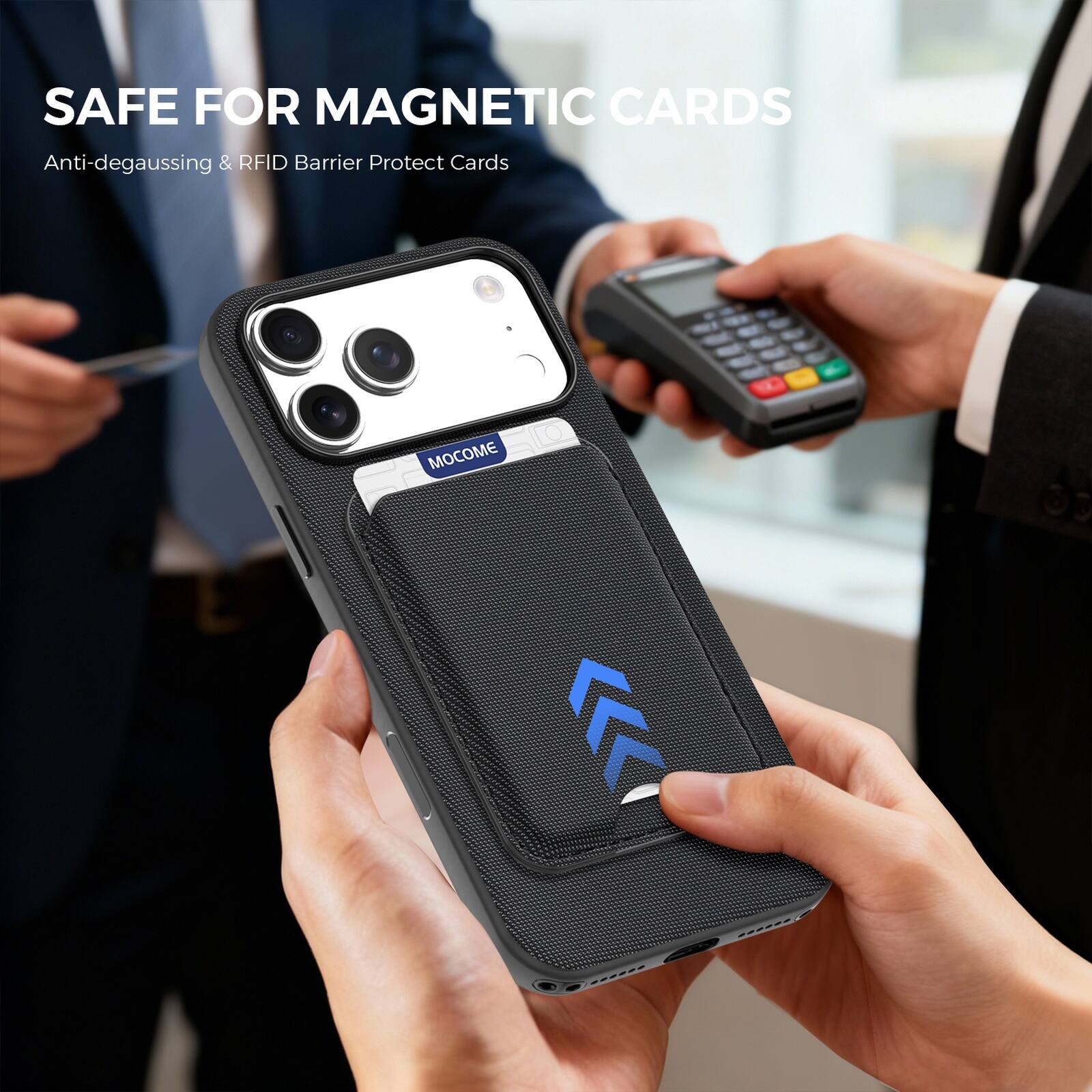 SAFE FOR MAGNETIC CARDS  
Anti-degaussing & RFID Barrier Protect Cards