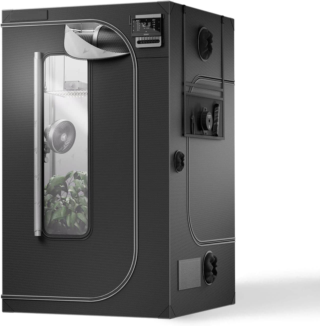 "PAIHOME - 4x4 Advanced Grow Tent, 48""x48""x80"" with 1"" Steel Poles, 2000D Mylar Canvas, Lab-Large Window & Controller Mount Plate" price history on PriceWatchPro