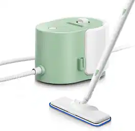 Newbealer - Powerful Steam Cleaner with 20 Attachments,1500ML Large Tank,No-Chemical Cleaning for Floors,Cars,Tiles,Kitchen,Bathroom - Green