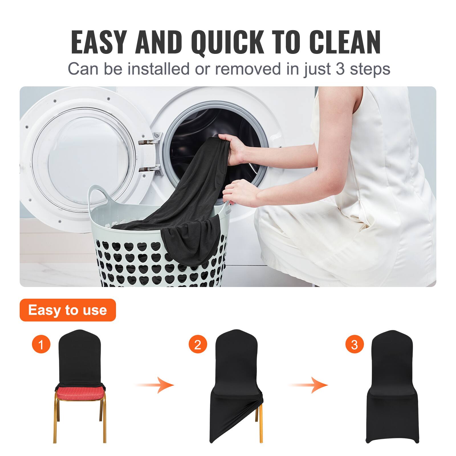 EASY AND QUICK TO CLEAN Can be installed or removed in just 3 steps Easy to use 1 2 3