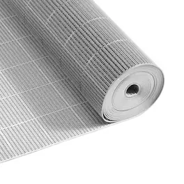 VEVOR - Drainage Mat, 3 x 50 ft, PVC Non Slip Commercial Floor Mat, Wet Area Water Drain Splash Matting Hollow Doormat Roll - Gray