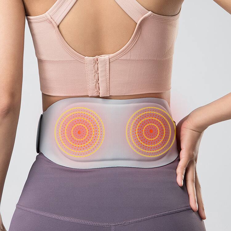 Alt View 2. Cluzine - Intelligent EMS Heating Waist Belt Period Cramp Relief Abdominal Vibration Massager.