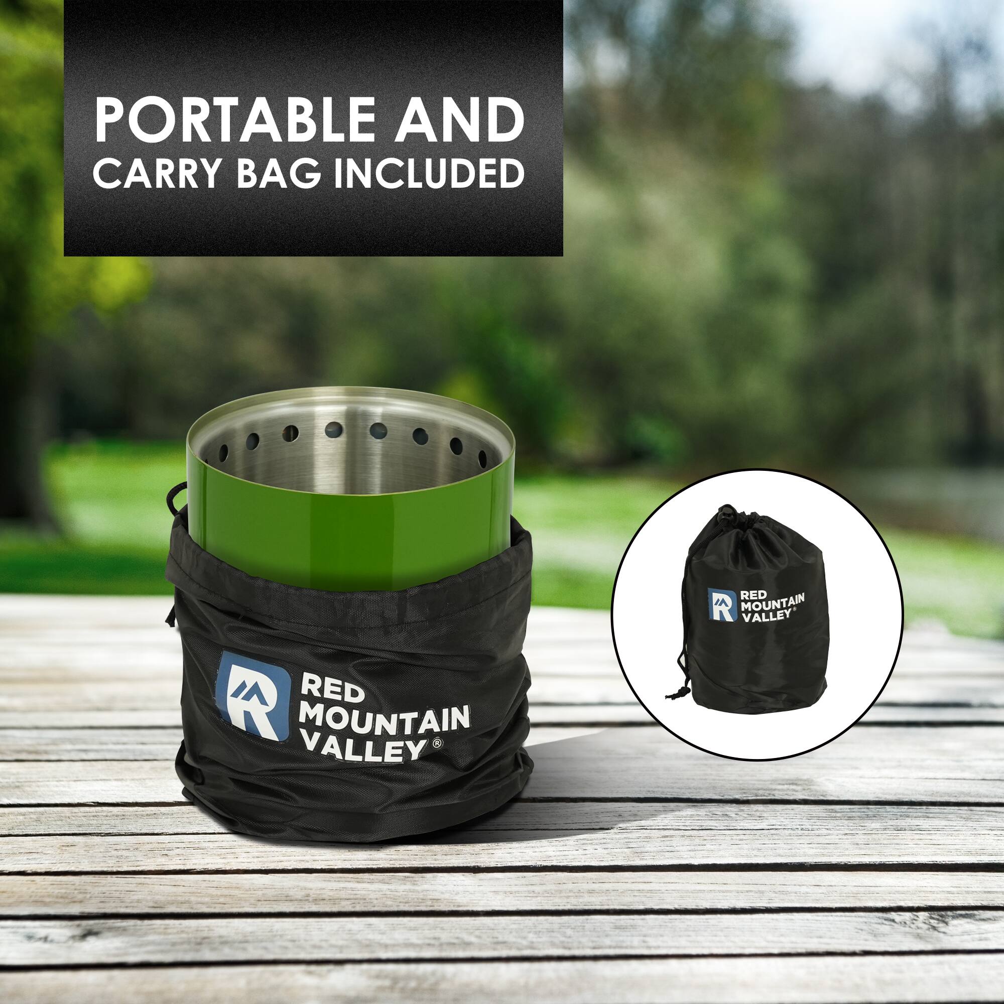 PORTABLE AND CARRY BAG INCLUDED

RED MOUNTAIN VALLEY