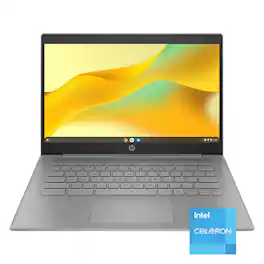 HP - Chromebook 14" HD Laptop,Intel Celeron N4500,4GB LPDDR4,64GB eMMC,UHD Graphics,Chrome OS - Gray