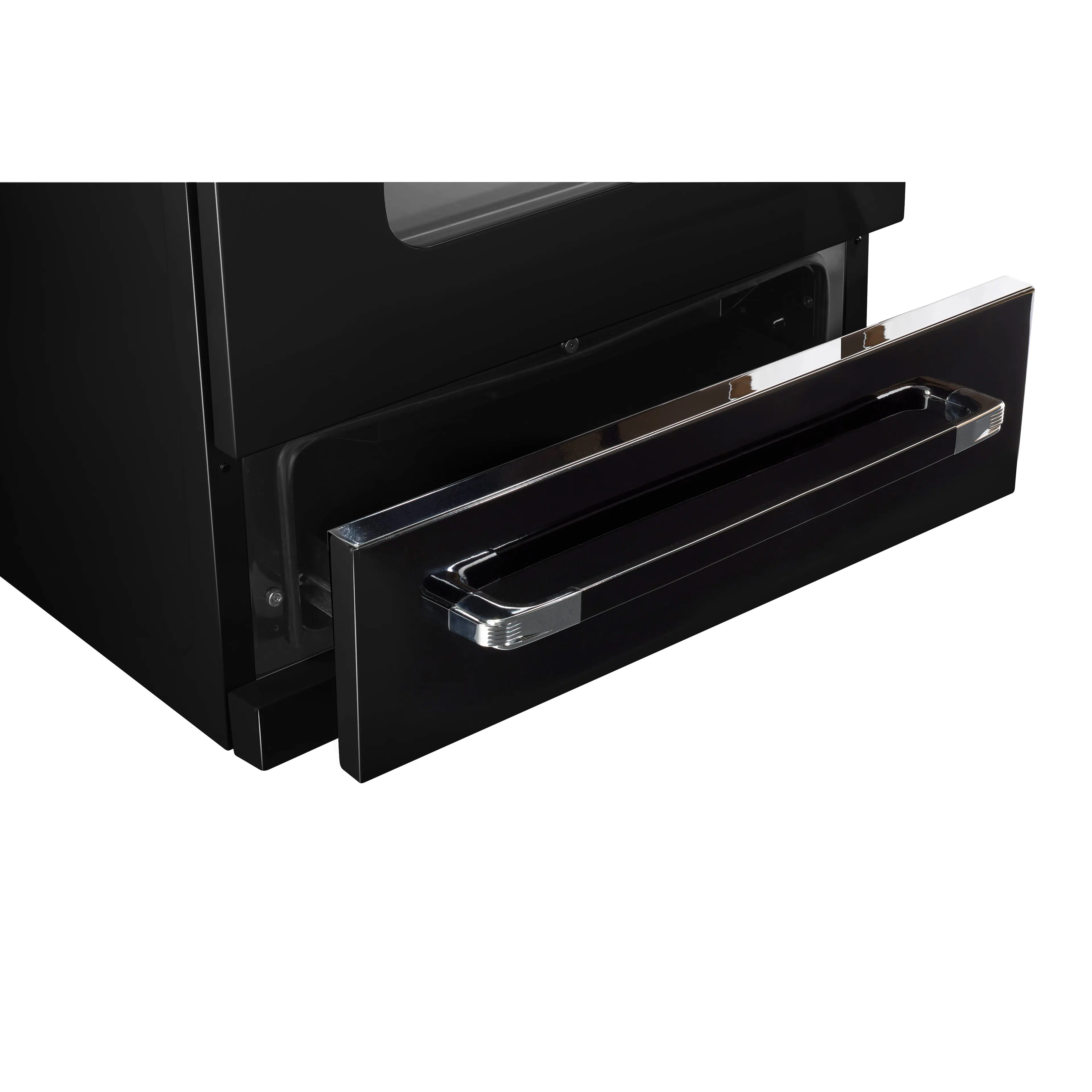 Alt View 11. Unique Appliances - 30 in. Wide 4 burner Classic Retro 3.9 Cu. Ft. Freestanding Gas Convection Range - Midnight Black.