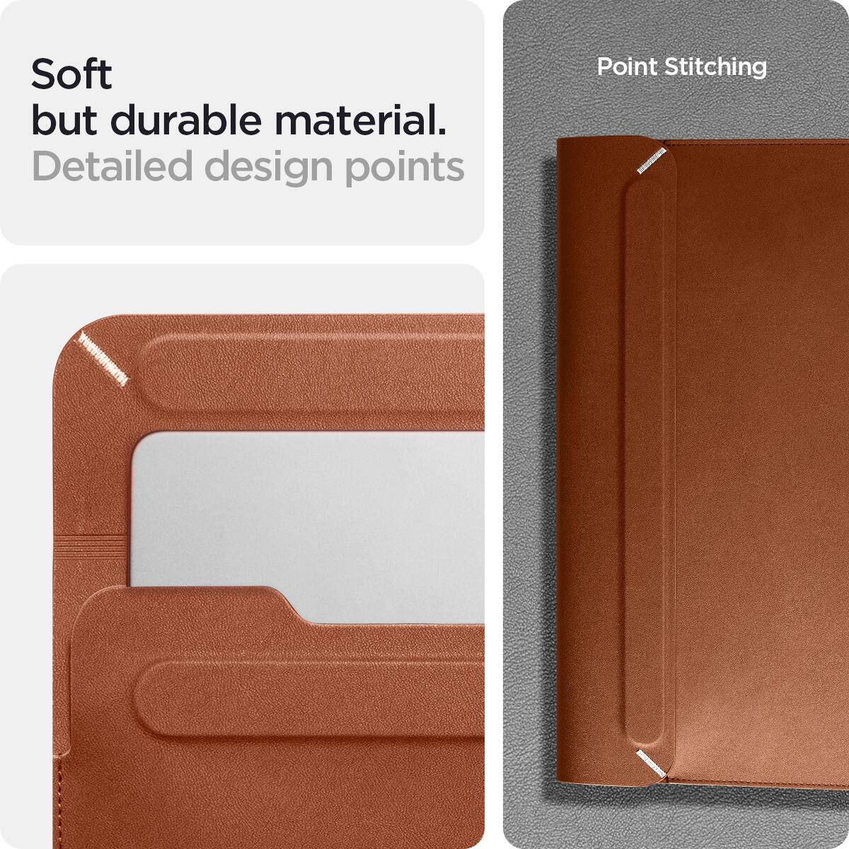 Soft but durable material. Detailed design points. Point Stitching