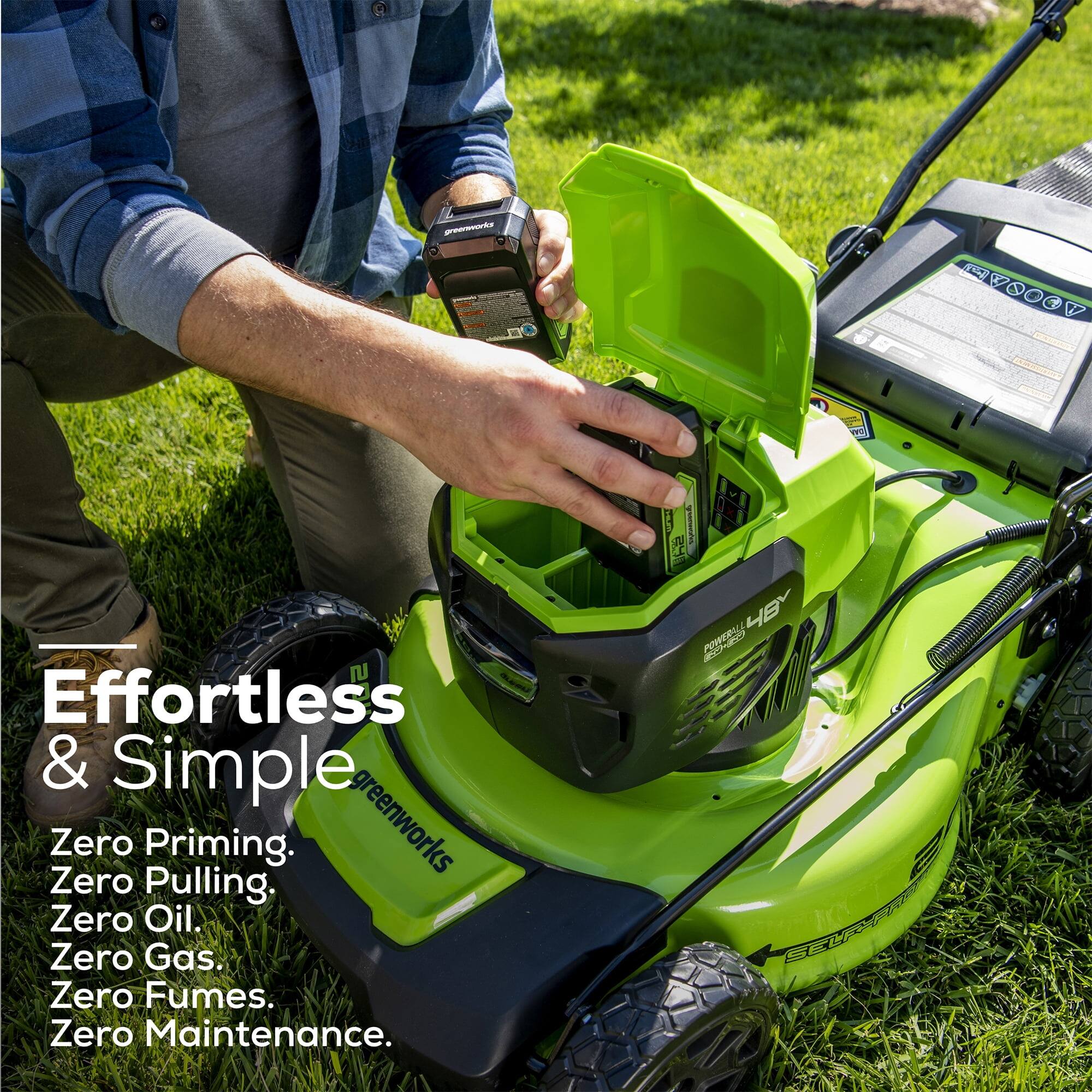 Effortless & Simple  
Zero Priming.  
Zero Pulling.  
Zero Oil.  
Zero Gas.  
Zero Fumes.  
Zero Maintenance.