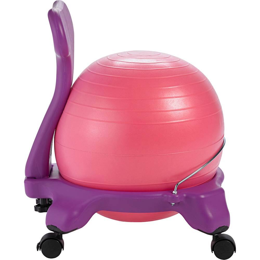 Best Buy Gaiam Kids Classic Balance Ball PVC Chair Pink Purple 05 62240   6220183cv11d 