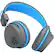 Left. JLab - Neon Wireless On-Ear Headphones - Gray/Medium Blue.