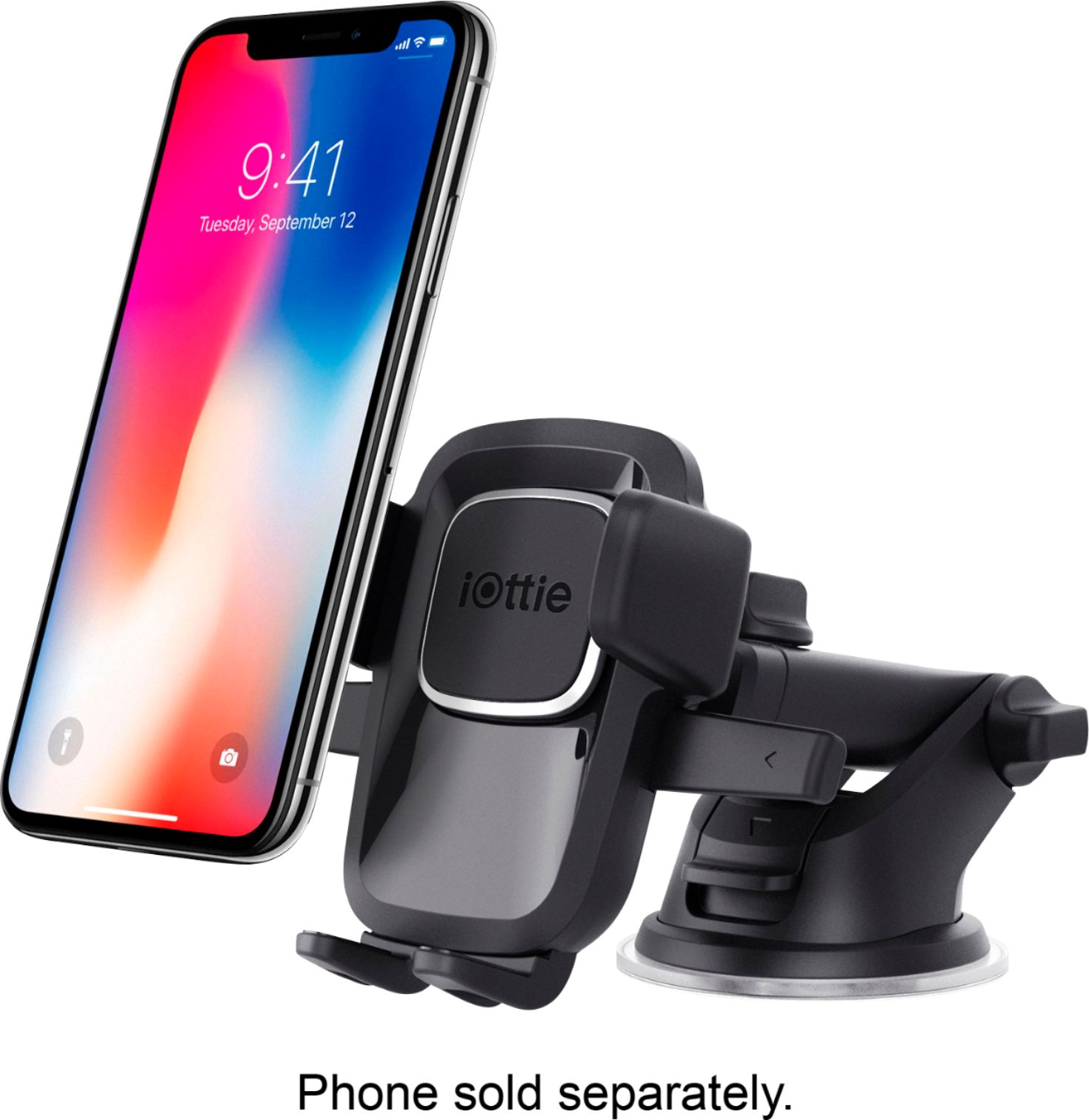 Black for sale online iOttie HLCRIO134 Qi One Touch Smartphone Car Mount/Holder 