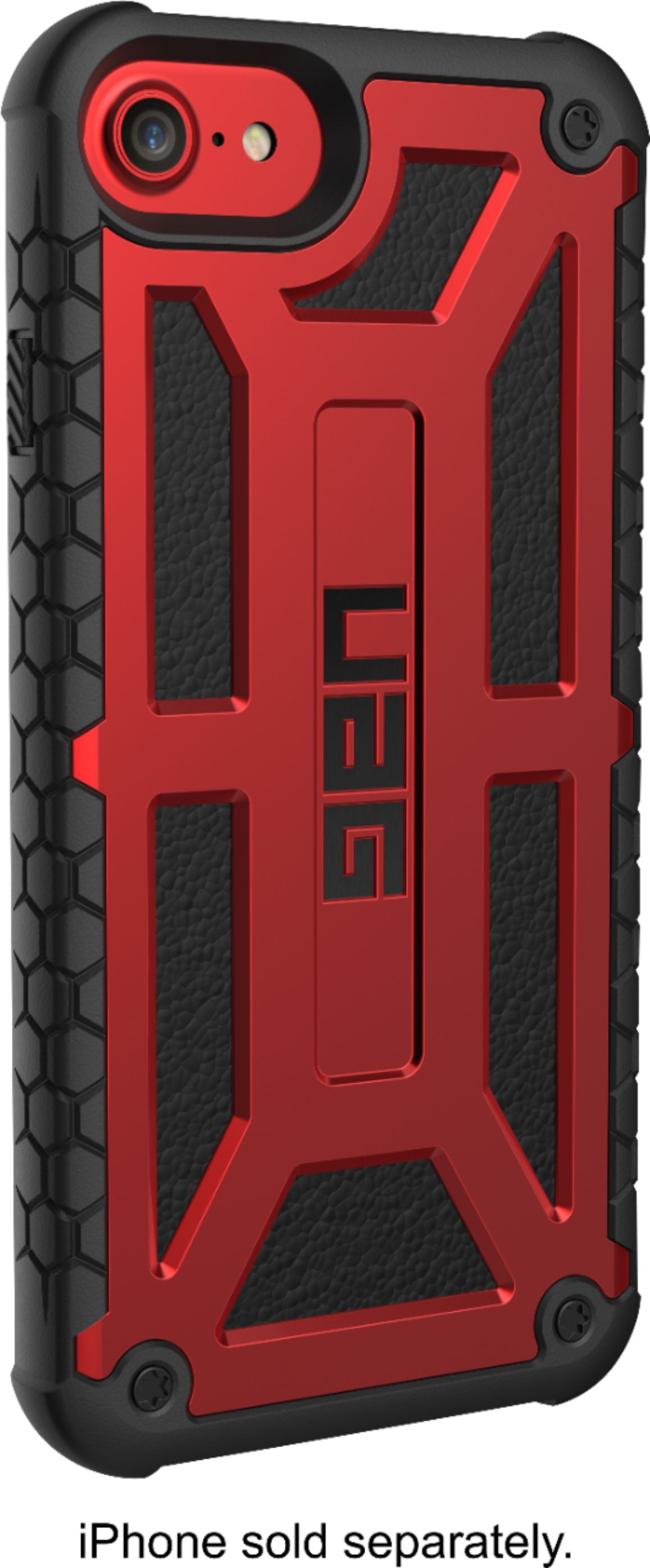 Angle View: UAG Monarch Series Case for Apple® iPhone® 6, 6s, 7, 8 and SE (2nd generation) - Crimson