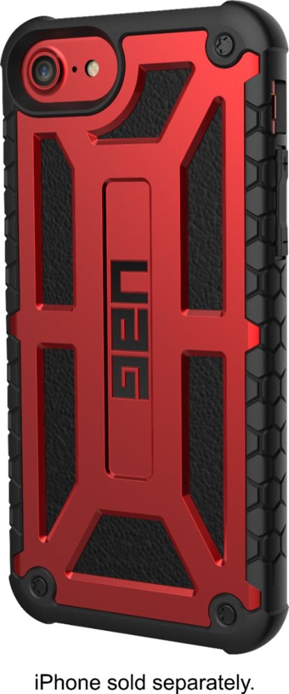 uag monarch series case for apple iphone 6, 6s, 7 and 8 - crimson