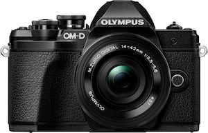 Olympus - OM-D E-M10 Mark III Mirrorless Camera with 14-42mm Lens - Black - Front_Zoom