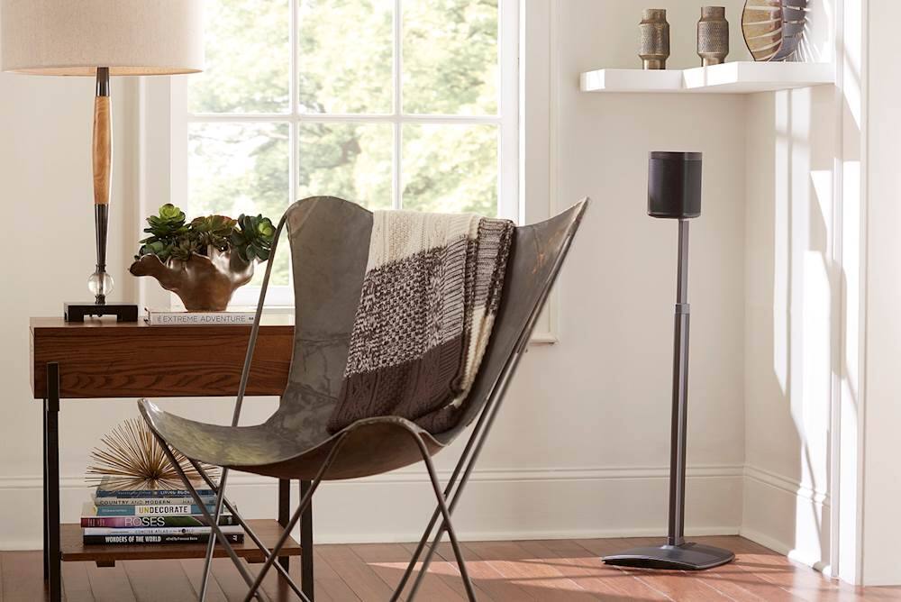 Alt View 15. Sanus - Adjustable Height Speaker Stand for Sonos One, PLAY:1 and PLAY:3 Speakers - Black.