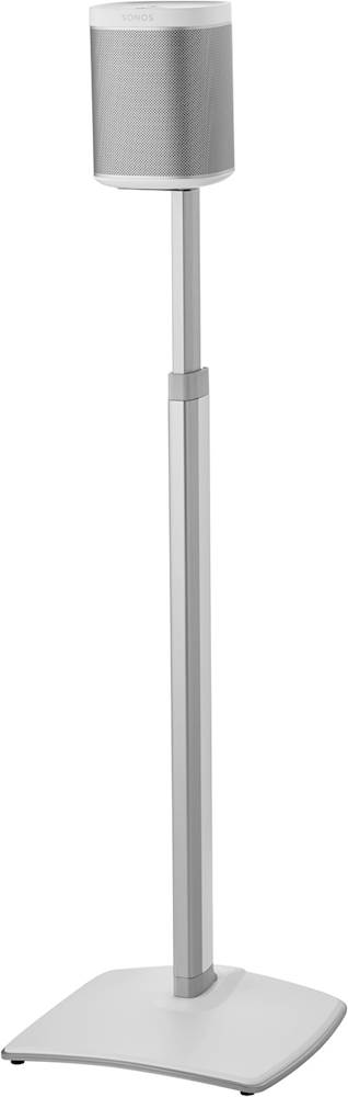 Sanus - 30" to 42" Adjustable Height Speaker Stand for Sonos One, Sonos One SL, PLAY:1 and PLAY:3 Speakers - White
