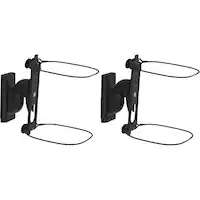 Sanus - Adjustable Wall Mount for Sonos ONE, PLAY:1 and PLAY:3 Speakers (Pair) - Black - Front_Zoom