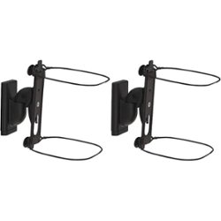 Sanus - Adjustable Wall Mount for Sonos ONE, PLAY:1 and PLAY:3 Speakers (Pair) - Black - Angle_Zoom