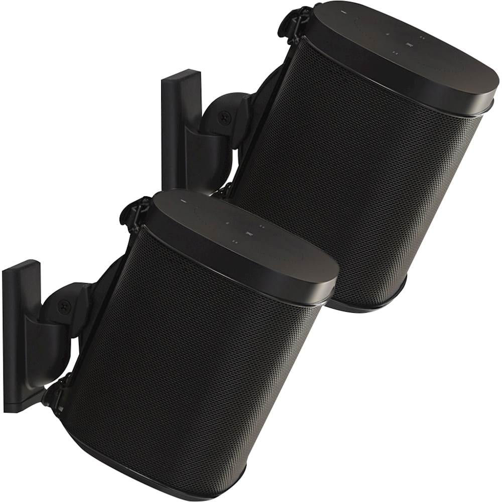 Alt View 12. Sanus - Adjustable Wall Mount for Sonos ONE, PLAY:1 and PLAY:3 Speakers (Pair) - Black.