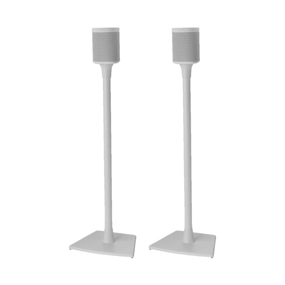 Front. Sanus - 34" Speaker Stands for Sonos One, Sonos One SL, Play:1 and Play:3 (2-Pack) - White.