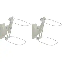 Sanus - Adjustable Wall Mount for Sonos ONE, PLAY:1 and PLAY:3 Speakers (Pair) - White