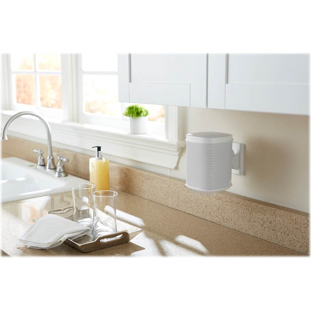 Alt View 13. Sanus - Adjustable Wall Mount for Sonos ONE, PLAY:1 and PLAY:3 Speakers (Pair) - White.